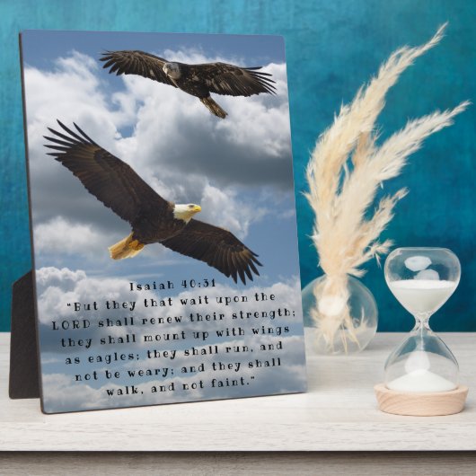 PLAQUE PHOTO ISAIAH 40:31 (Côté)