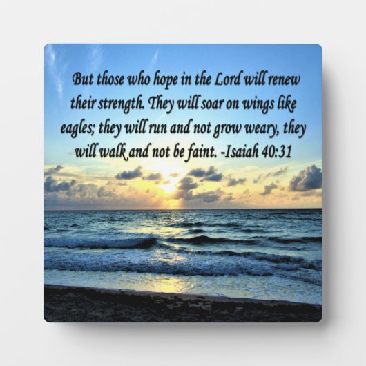 PLAQUE PHOTO ISAIAH 40:31 BIBLE VERSE (Devant)
