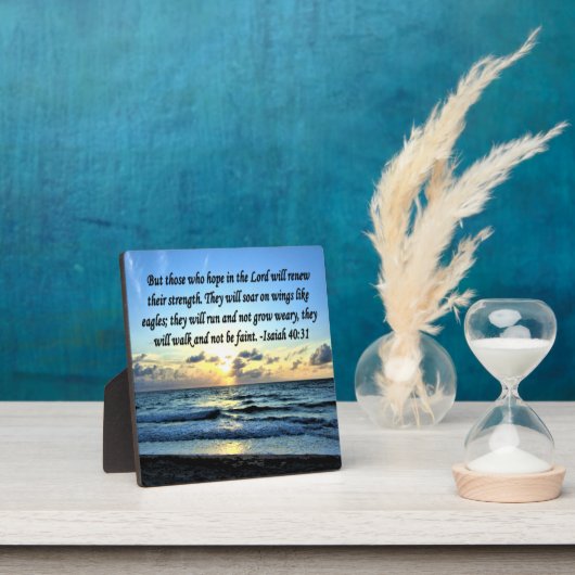 PLAQUE PHOTO ISAIAH 40:31 BIBLE VERSE (Insitu)