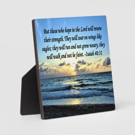 PLAQUE PHOTO ISAIAH 40:31 BIBLE VERSE (Recto)