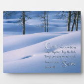 Plaque Photo Isaïe 1:18 Inspirationnel (Devant)