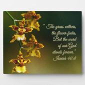 Plaque Photo Isaïe 40:8 Inspirationnel (Devant)