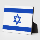 Plaque Photo Israël - Drapeau israélien (Côté)