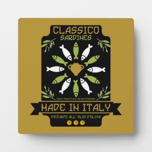 Plaque Photo Italien Sardines Art Imprimer Cuisine Cadeau
