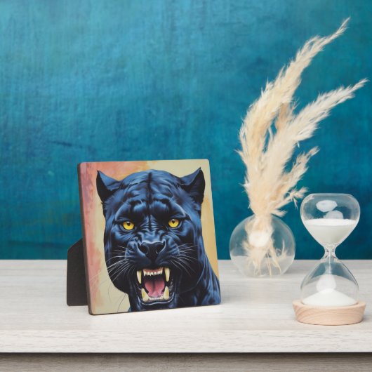 Plaque Photo Jaguar - Panthère noire (Insitu)