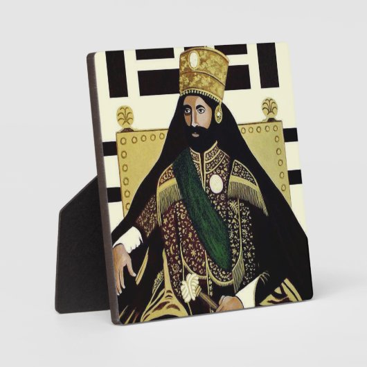 Plaque Photo Jah Rastafari Haile Selassie ILLE Rasta  (Recto)