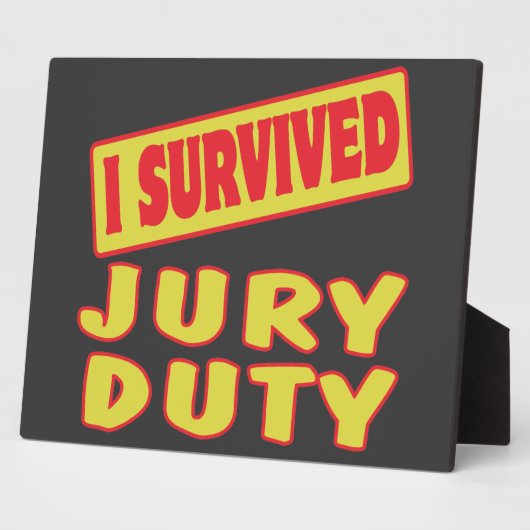 PLAQUE PHOTO J'AI SURVÉCU À LA TÂCHE DE JURY (Côté)