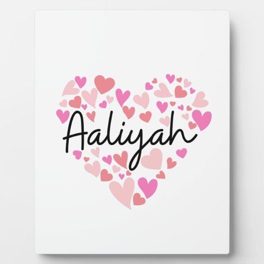 Plaque Photo J'aime Aaliyah (Devant)