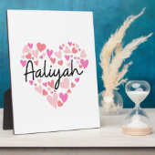 Plaque Photo J'aime Aaliyah (Côté)