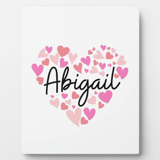 Plaque Photo J'aime Abigail (Devant)