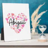 Plaque Photo J'aime Abigail (Côté)