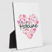 Plaque Photo J'aime Adeline (Côté)