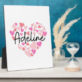 Plaque Photo J'aime Adeline (Côté)