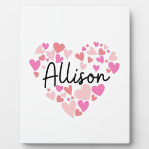 Plaque Photo J'aime Allison