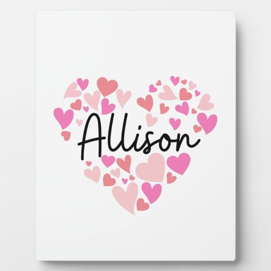 Plaque Photo J'aime Allison (Devant)