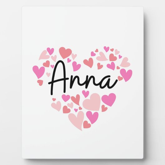 Plaque Photo J'aime Anna (Devant)