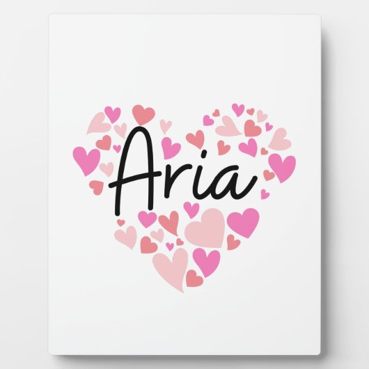 Plaque Photo J'aime Aria (Devant)