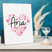 Plaque Photo J'aime Aria (Côté)