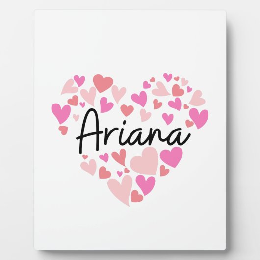 Plaque Photo J'aime Ariana (Devant)