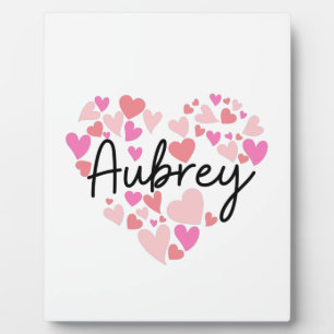 Plaque Photo J'aime Aubrey