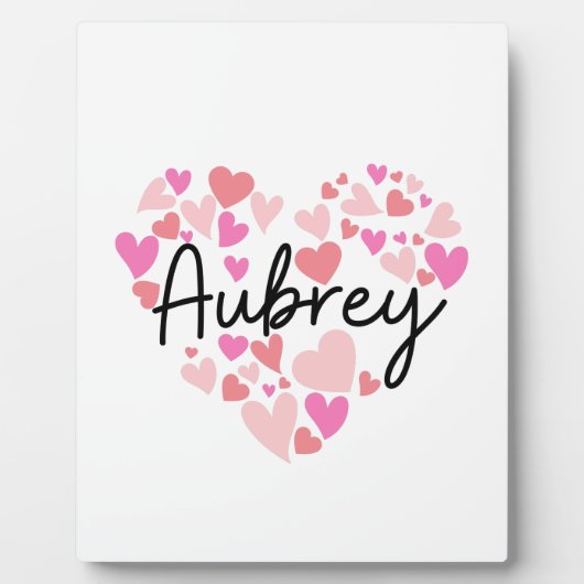 Plaque Photo J'aime Aubrey (Devant)