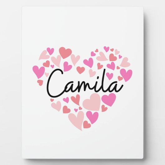 Plaque Photo J'aime Camila (Devant)
