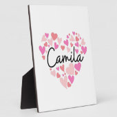 Plaque Photo J'aime Camila (Côté)