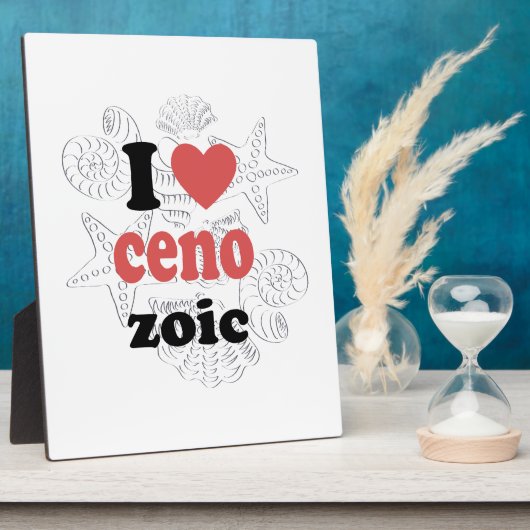 Plaque Photo J'aime Cénozoïque drôle de citation pour les scien (Côté)