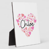 Plaque Photo J'aime Chloé (Côté)