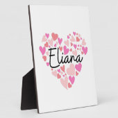 Plaque Photo J'aime Eliana (Côté)