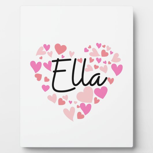 Plaque Photo J'aime Ella (Devant)
