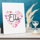 Plaque Photo J'aime Ella (Côté)