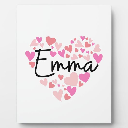 Plaque Photo J'aime Emma (Devant)