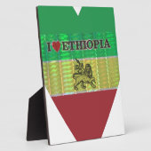 Plaque Photo J'aime Ethiopie Beaux Coeurs Couleurs (Côté)