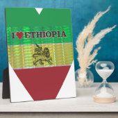 Plaque Photo J'aime Ethiopie Beaux Coeurs Couleurs (Côté)