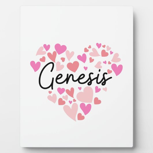 Plaque Photo J'aime Genesis (Devant)