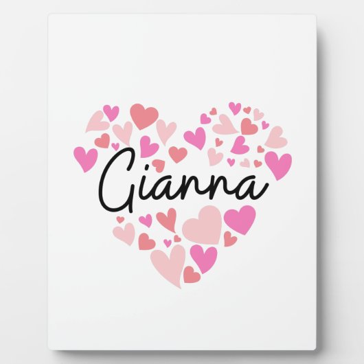 Plaque Photo J'aime Gianna (Devant)