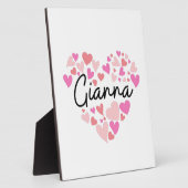 Plaque Photo J'aime Gianna (Côté)