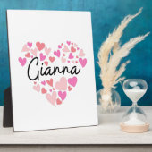 Plaque Photo J'aime Gianna (Côté)