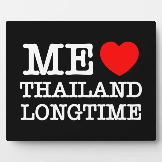 PLAQUE PHOTO J'AIME LA THAÏLANDE LONGTEMPS (Devant)