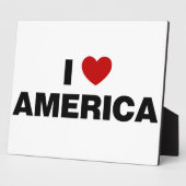 Plaque Photo J'aime l'Amérique (Côté)
