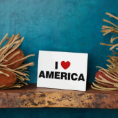 Plaque Photo J'aime l'Amérique (Côté)