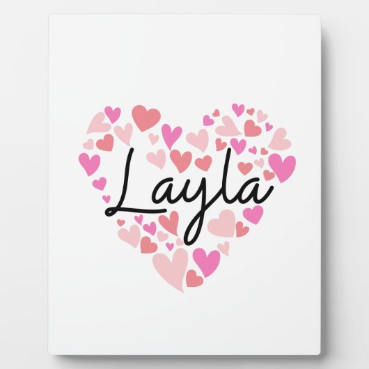 Plaque Photo J'aime Layla (Devant)