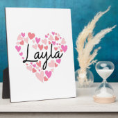 Plaque Photo J'aime Layla (Côté)