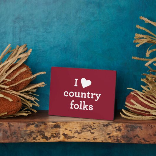 Plaque Photo J'aime le pays (Côté)