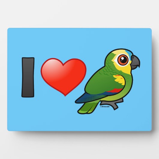 Plaque Photo J'aime les Amazones à la façade bleue (Devant)