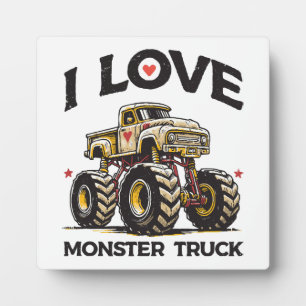 Plaque Photo J'aime les camions monstres