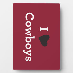 Plaque Photo J'aime les cowboys