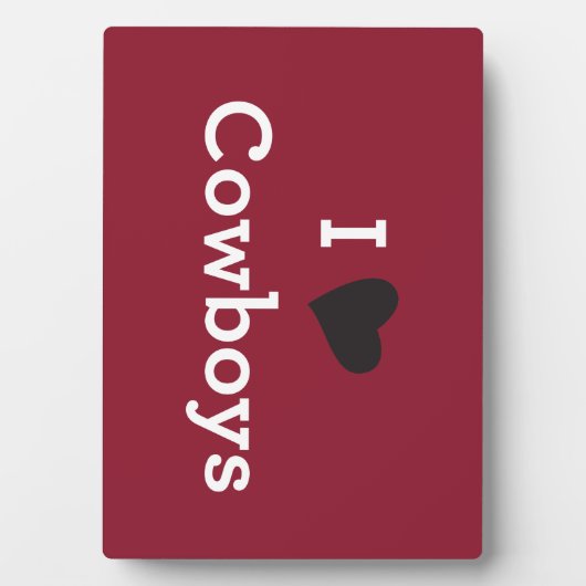 Plaque Photo J'aime les cowboys (Devant)