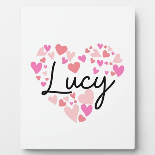 Plaque Photo J'aime Lucy (Devant)